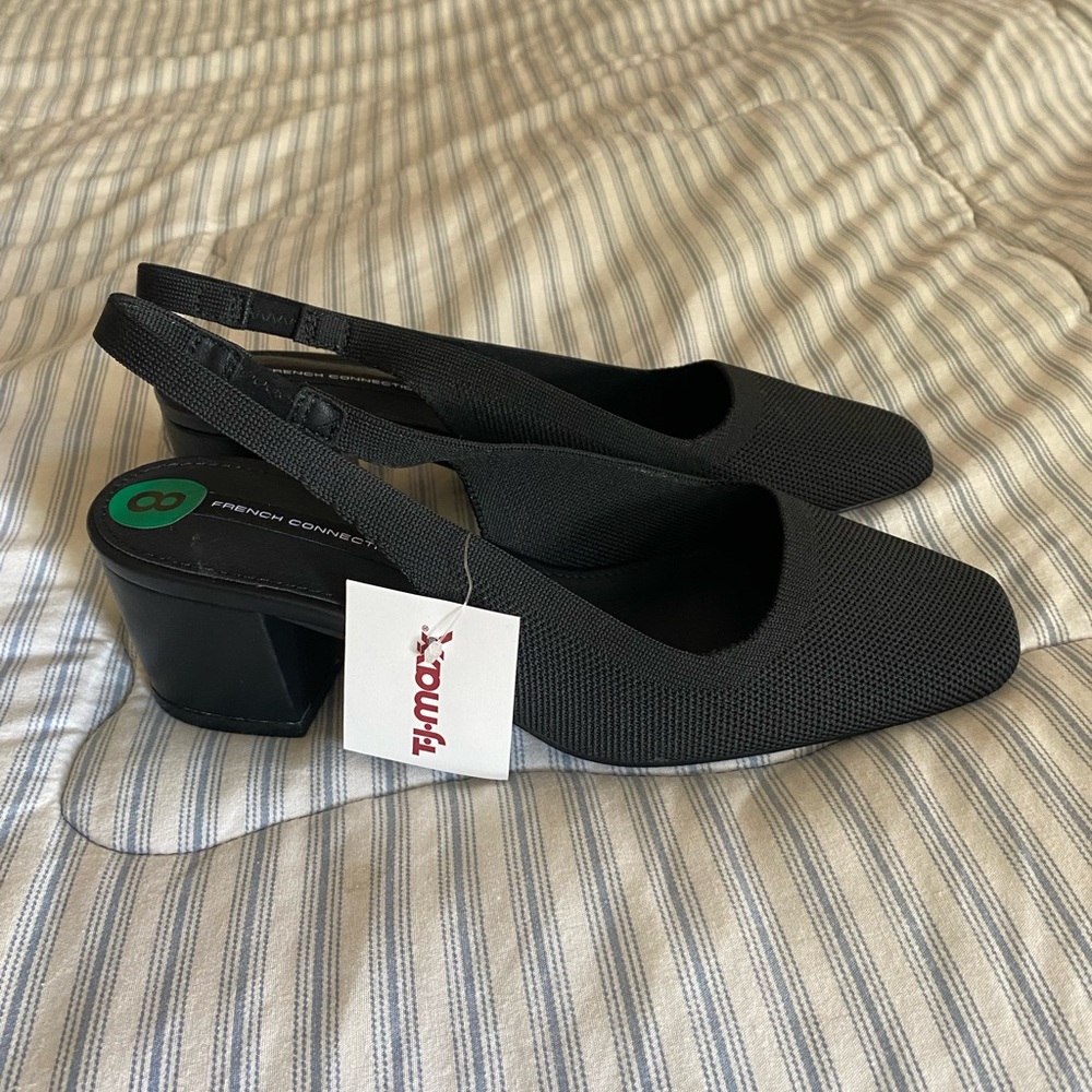 Black kitten heel